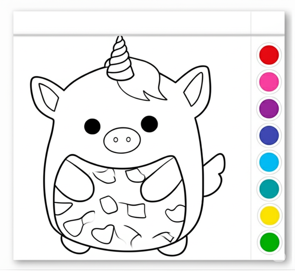 Squishmallow Coloring Book